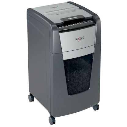 Artikelbild 2 für Rexel Optimum AutoFeed+ 300M Aktenvernichter mit Partikelschnitt P-5, 2 x 15 mm, bis 300 Blatt, schwarz, Artikelnummer 267561