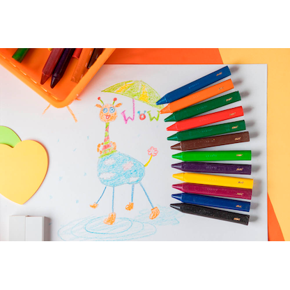 Artikelbild 14 für BIC Kids Plastidecor Triangle Wachsmalstifte farbsortiert, 12 St., Artikelnummer 918957