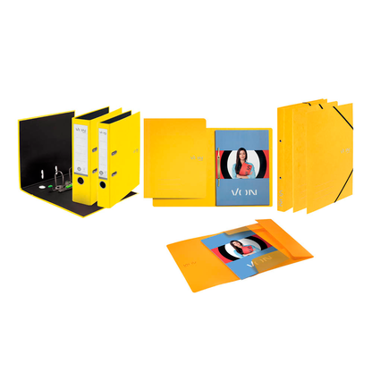 Artikelbild 9 für VON LEITZ Schnellhefter Karton gelb DIN A4, 1 St., Artikelnummer 635948