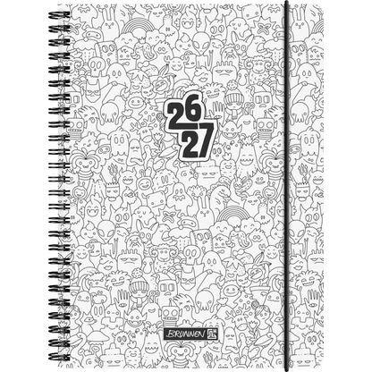 Artikelbild 2 für BRUNNEN Schülerkalender ZENart 2026/2027 weiß, grau, 1 St., Artikelnummer 804969
