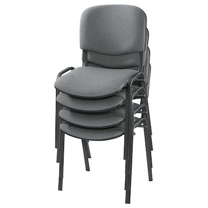 Artikelbild für Nowy Styl Besucherstühle Iso ISO BLACK 1.3 C73 grau, gemustert Stoff, 4 St., Artikelnummer 104543