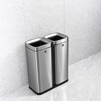 Artikelbild 3 für helit the twin bin Mülltrenner 2x 30,0 l edelstahl, 1 St., Artikelnummer 223626
