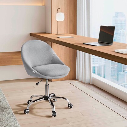 Artikelbild 2 für SONGMICS Besuchersessel OBG020G01V1 grau Stoff, 1 St., Artikelnummer 290266