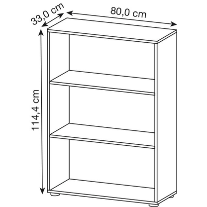 Artikelbild 2 für HAMMERBACHER Aktenregal Basic 4500 weiß 80,0 x 33,0 x 114,4 cm, 1 St., Artikelnummer 859431
