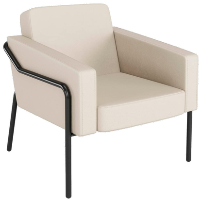 Artikelbild für medso powered by PAPERFLOW Sessel MEDSO L creme schwarz Kunstleder 75,0 x 74,3 x 73,6 cm, 1 St., Artikelnummer 522536