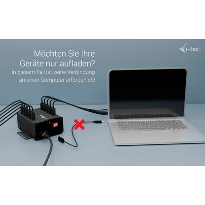 Artikelbild 3 für i-tec® USB-Hub USB-C/USB-A Metal Charging + data 10-fach schwarz, Artikelnummer 662688