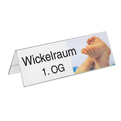 Artikelbild für SIGEL Tischaufsteller 19,0 x 6,0 cm beidseitig, 5 St., Artikelnummer 707356