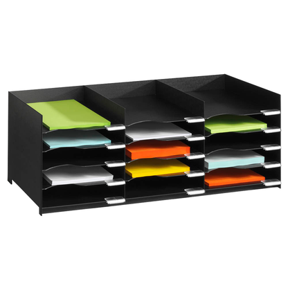 Artikelbild für PAPERFLOW Sortierstation schwarz mit 15 Fächern, Artikelnummer 587568