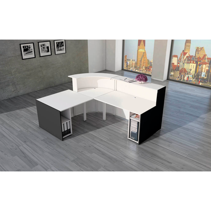 Artikelbild 5 für Kerkmann Empfangstheke BARI L-Form, weiß, anthrazit 235,0 x 200,0 x 112,0 cm, Artikelnummer 690490