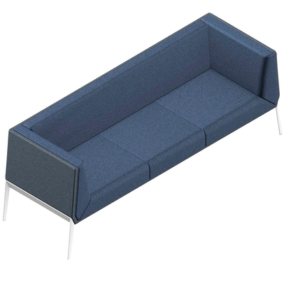 Artikelbild für Quadrifoglio 3-Sitzer Sofa Accord blau, grau weiß Stoff 211,0 x 68,0 x 76,0 cm, 1 St., Artikelnummer 462174