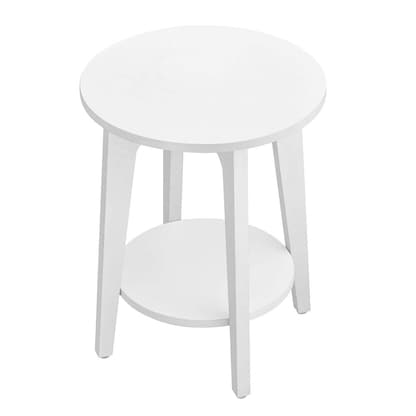 Artikelbild 2 für VASAGLE Beistelltisch rund Spanplatte weiß 40,0 x 40,0 x 50,7 cm, 1 St., Artikelnummer 289946