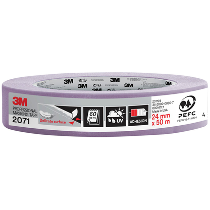 Artikelbild für 3M 2071 Malerband violett 24,0 mm x 50,0 m 1 Rolle, Artikelnummer 477477