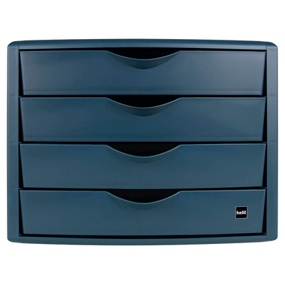 Artikelbild 4 für helit Schubladenbox the green chameleon blau H6429534, DIN A4 mit 4 Schubladen, 1 St., Artikelnummer 823747