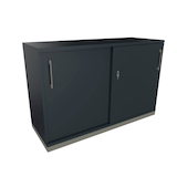 Artikelbild 1 für fm Schiebetürenschrank Oldenburg, 4260649683507 lavagrau 1 Fachboden 120,0 x 44,2 x 78,1 cm, Artikelnummer 407657