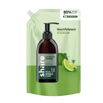 Artikelbild für share Limette & Koriander Flüssigseife 500 ml, Artikelnummer 859324