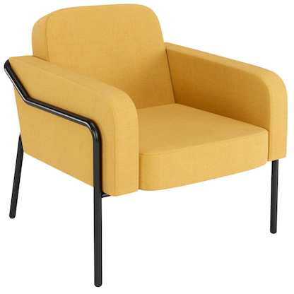 Artikelbild für medso powered by PAPERFLOW Sessel MEDSO L Rund gelb schwarz Stoff 75,0 x 74,3 x 73,6 cm, 1 St., Artikelnummer 522726