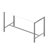 Artikelbild 1 für Quadrifoglio Stehtisch Creo weiß rechteckig, 4-Fuß-Gestell alu, 180,0 x 80,0 x 107,0 cm, Artikelnummer 670481