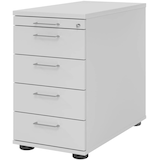 Artikelbild 1 für HAMMERBACHER Solid SC50 Standcontainer lichtgrau 5 Auszüge Stahl-Bügelgriff silber 42,8 x 80,0 x 72,0 - 76,0 cm, Artikelnummer 992537