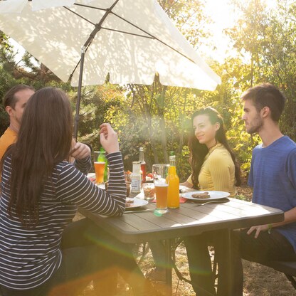 Artikelbild 4 für relaxdays Sonnenschirmständer schwarz/gold, Kunststoff, Artikelnummer 767861