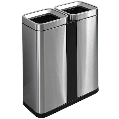 Artikelbild für helit the twin bin Mülltrenner 2x 30,0 l edelstahl, 1 St., Artikelnummer 223626