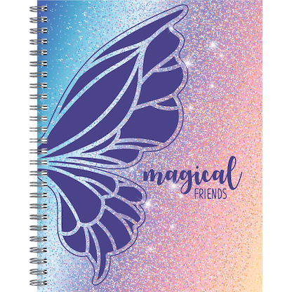 Artikelbild 2 für BRUNNEN Freundebuch Magic Butterfly ca. DIN A5 liniert, lila/roa Hardcover 80 Seiten, 1 St., Artikelnummer 264269