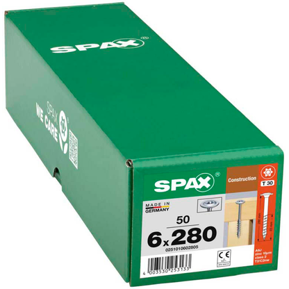 Artikelbild 2 für SPAX® Holzbauschrauben T30 Tellerkopf WIROX 0251010602805 6 mm x 280 mm, 50 St., Artikelnummer 398069