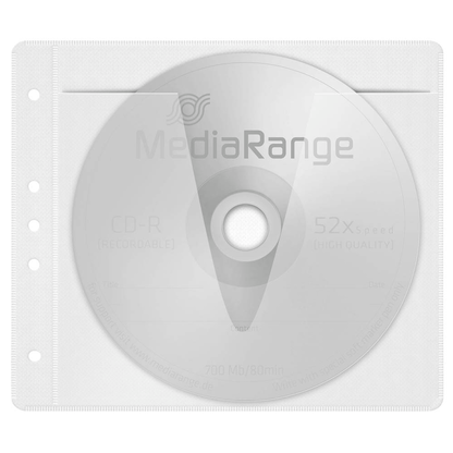 Artikelbild für MediaRange 2er CD-/DVD-Hüllen abheftbar weiß, 50 St., Artikelnummer 156968