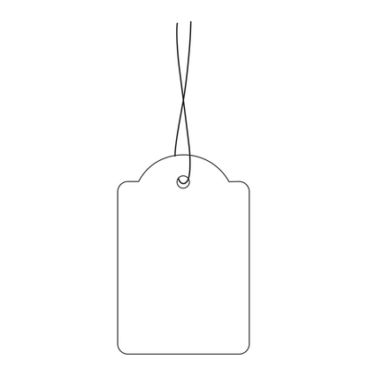 Artikelbild für HERMA Hängeetiketten weiß 32,0 x 50,0 mm mit rotem Faden, 1.000 St., Artikelnummer 537030