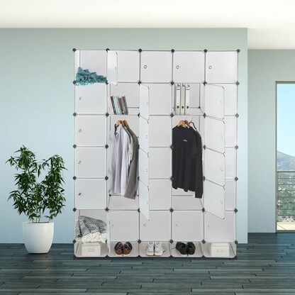 Artikelbild 2 für relaxdays Kleiderschrank, 10024527_50 transparent 180,0 x 46,5 x 234,0 cm, 1 St., Artikelnummer 521664