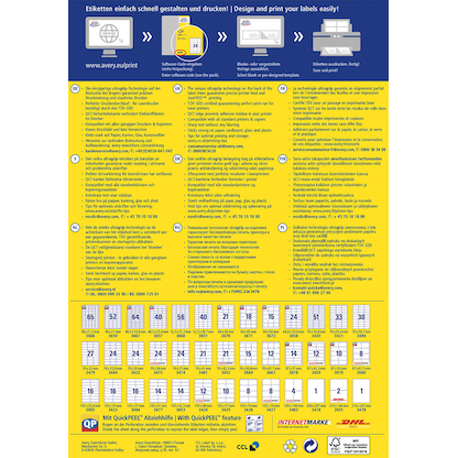 Artikelbild 3 für AVERY Zweckform Etiketten 3659 weiß 97,0 x 42,3 mm, 100 Blatt, Artikelnummer 647685