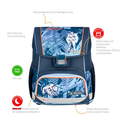 Artikelbild 16 für herlitz Schulranzen-Set Loop Plus TechMech Kunstfaser grün, Artikelnummer 556393