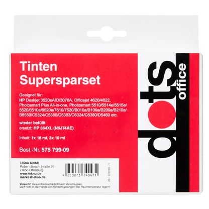 Artikelbild 6 für dots schwarz, cyan, magenta, gelb Druckerpatronen kompatibel zu HP 364XL (N9J74AE), 4er-Set, Artikelnummer 575799