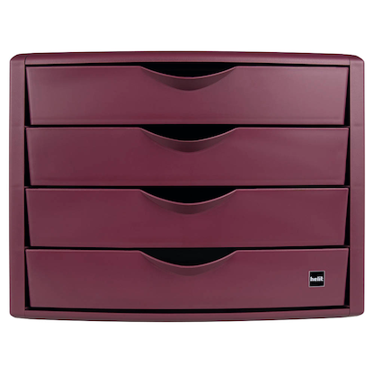 Artikelbild 4 für helit Schubladenbox the green chameleon bordeaux H6429525, DIN A4 mit 4 Schubladen, 1 St., Artikelnummer 823801