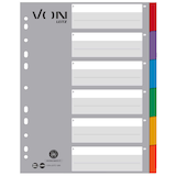 Artikelbild 1 für VON LEITZ Register DIN A4 Vollformat blanko grau-weiß 6-teilig, 1 Satz, Artikelnummer 635849