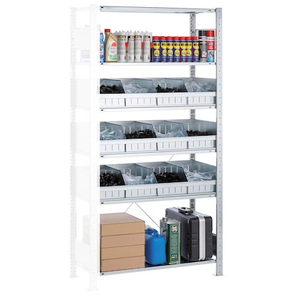 Artikelbild für SCHULTE Anbauregal 14276 silber, verzinkt 100,0 x 40,0 x 200,0 cm, Artikelnummer 855383