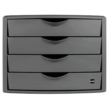 Artikelbild 4 für helit Schubladenbox the green chameleon grau H6429582, DIN A4 mit 4 Schubladen, 1 St., Artikelnummer 823817