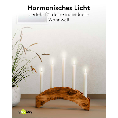 Artikelbild 6 für goobay LED-Kerzen weiß, 5 St., Artikelnummer 725459
