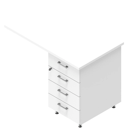 Artikelbild für Quadrifoglio Standcontainer weiß 4 Auszüge Kunststoff-Stangengriff weiß 100,0 x 60,0 x 75,0 cm, Artikelnummer 592992