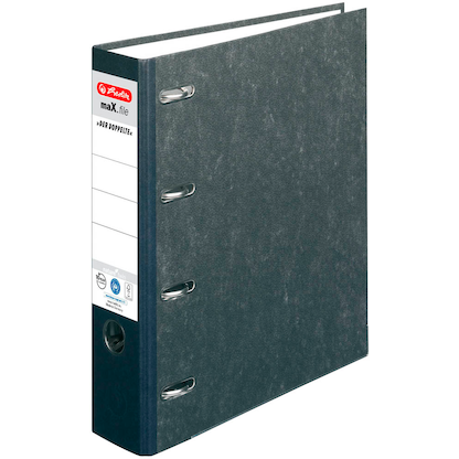 Artikelbild für herlitz Wolkenmarmor-Papier Doppelordner schwarz Karton 7,0 cm, 1 St., Artikelnummer 891628