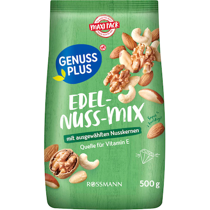 Artikelbild 2 für GENUSS PLUS EDEL-NUSS-MIX Nüsse 500,0 g, Artikelnummer 801917