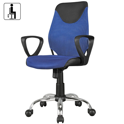 Artikelbild 6 für AMSTYLE Kinderdrehstuhl, SPM1.357 Stoff blau, Gestell silber, Artikelnummer 905663