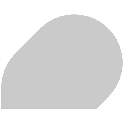 Artikelbild für HAMMERBACHER Anbautisch höhenverstellbar Akandia lichtgrau, silber Tropfenform 103,0 x 80,0 x 68,0 - 76,0 cm, Artikelnummer 151967