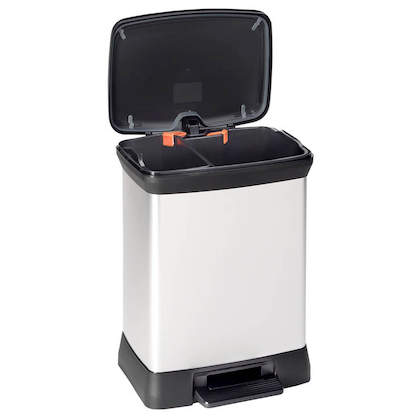 Artikelbild für curver DECOBIN DUO Mülltrenner 10,0 + 18,0 l silbermetallic, 1 St., Artikelnummer 701115