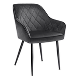 Artikelbild 1 für SONGMICS Sessel dunkelgrau schwarz Stoff 62,5 x 60,0 x 85,0 cm, 1 St., Artikelnummer 290159