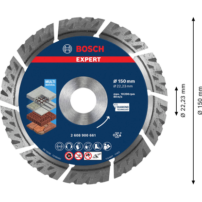 Artikelbild 6 für BOSCH Diamant-Trennscheibe EXPERT MultiMaterial, 1 St., Artikelnummer 489389