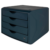 Artikelbild 1 für helit Schubladenbox the green chameleon blau H6429534, DIN A4 mit 4 Schubladen, 1 St., Artikelnummer 823747