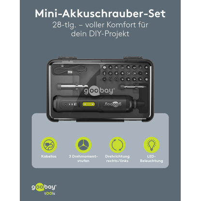 Artikelbild 9 für goobay 77816 Akku-Schrauber-Set, mit 1 Akku, Artikelnummer 779609