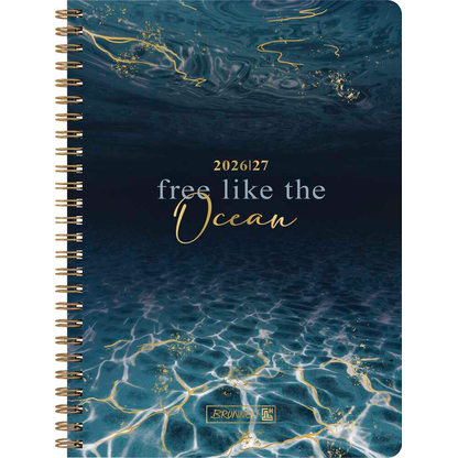 Artikelbild 2 für BRUNNEN Schülerkalender Ocean 2026/2027 mehrfarbig: blau, gold, 1 St., Artikelnummer 805057