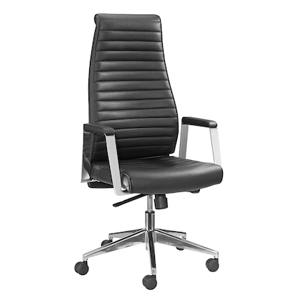 Artikelbild für Mayer Chefsessel myDELUXE, 2491 Leder schwarz, Gestell alu, Artikelnummer 215982