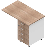 Artikelbild 1 für Quadrifoglio Standcontainer weiß, ulme 4 Auszüge Kunststoff-Stangengriff weiß 100,0 x 60,0 x 75,0 cm, Artikelnummer 593121